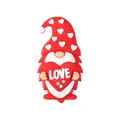 DIY Silikon-Gnom-Perle mit rotem Herz und LOVE-Schriftzug für Valentinstag-Bastelarbeiten - 3D Herz Zwerg