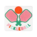 Colorful silicone pickleball letter beads with crossed rackets for sports jewelry DIY - Letter and Ball Shape / Colorful