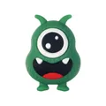 Süße grüne einäugige Monster-Silikonperle für DIY-Stifte und Kinder-Schmuckzubehör - 3D Grünes Monster