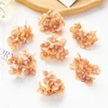 Künstliche Hortensienblüten in Karamel-Orange für DIY-Hochzeitsblumendeko - Grauorange