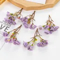 Pequeño ramo de flores artificiales moradas para accesorios de cabello y decoración DIY - Púrpura