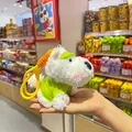 Fluffy West Highland Terrier plush keychain in green t-shirt and visor - Green Golf / 15cm