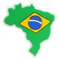 Kreativer Brasilien-Karten-Schuhclip aus PVC für Clogs mit Nationalflagge und grünem Rand - Brasilien Karte Umriss (DH18)