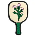 Pink bouquet PVC shoe charm accessory for hole clogs with green stems and white frame - Pink Flower Bouquet (DH7)
