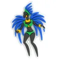 Abalorio para zapatos de bailarina de carnaval brasileño en PVC para zuecos color - Bailarín De Carnaval (DH3)