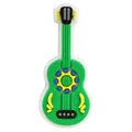 Cartoon grüne Gitarre Schuhschmuck Accessoire für clogs mit gelben und blauen Akzenten - Cartoon Gitarre (DH6)