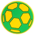 Grüner und gelber Fußball-Schuhanhänger aus weichem PVC für Clogs und Taschen - Grün-Gelber Fußball (DH19)