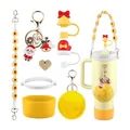 Accessoires pour Stanley Cup 40oz avec breloque lettre et décorations de Noël - Ensemble Thème Noël Jaune (Style 11)