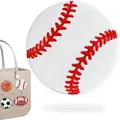 Charme de baseball classique blanc pour sacs de plage EVA et décoration de sabots - Balle de Baseball