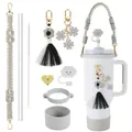 Détails du kit d'accessoires pour gobelet Stanley avec sangle, breloques et botte - Accessoires Thème Gris (Fig 7)