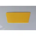 Yellow trapezoid plastic scraper tool for smooth furniture protector application - Film Installation Scraper