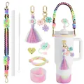 Kit d'accessoires arc-en-ciel pour gobelet isotherme avec sangle et couvre-paille nuage - Accessoires Palette Arc-en-Ciel (Fig 10)