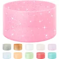 Bright pink glitter silicone boot for sports bottles shown with multi-color options - Light Pink Glitter