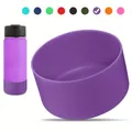 Glitter purple silicone protective boot for Stanley tumbler showing 9-color options - Purple