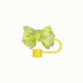 Sparkly yellow bow straw cover cap for 10mm straws compatible with Stanley cups - Yellow