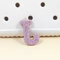 Détail du porte-clés lettre J en strass rose pour chaussures et sacs à main - Lettre J en Strass Rose (J)