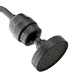 Detail view of matte black shower head featuring filtration system and spray nozzles - 4.7 Inch Black Shower Head And Filter Set