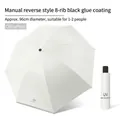 Paraguas inverso manual beige con revestimiento UV y diámetro de 96cm - Manual 8 Varillas Revestimiento Negro / Blanco Roto
