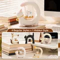 Cute resin cat figurine set with a tiny kitten on a swing and hidden mystery edition - 1210-110 Cat Swing Box 4 / Full Box Set
