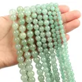 Polished light green aventurine round bead strands for DIY jewelry bracelet making - Green Aventurine