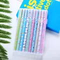 Set of 10 colorful cartoon gel pens with animal illustrations in a clear storage box - Small Animal Style B Color Ink