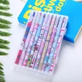 Set of 10 Hello Kitty themed cartoon color gel pens in a transparent plastic storage box - Hello Kitty Color Ink