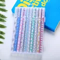 Set of 10 assorted colors fine liner pens with cartoon designs in a transparent case - Baymax Series Color Ink