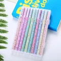 10-color animal print gel pen set in a transparent pouch for journaling and office - Small Animal Style C Color Ink
