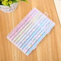 Set of 10 colorful gel pens with tropical patterns in a portable plastic storage case - Flamingo Style Color Ink
