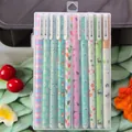 Set of 10 colorful creative gel pens with cartoon patterns in a clear plastic folding box - Small Animal Style A Black Ink