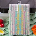 Set of 10 unicorn themed cartoon gel pens in a clear box with black ink for school - Unicorn Style Black Ink