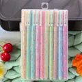Set of 10 colorful gel pens with cute cartoon animal patterns in a transparent plastic box - Small Animal Style C Black Ink