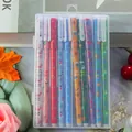 Christmas theme 10-piece multi-color gel pen set in a transparent storage case - Christmas Series Color Ink