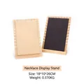 Wooden necklace display stand with beige and black velvet padding in size 18x10x26cm - Necklace Display Stand / Dark Gray