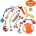 10-piece durable cotton rope dog toy set with assorted colorful woven chew toys - 11-Piece Set Option 1 (B30108)