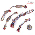 5-piece durable cotton rope chew toy set for dog teeth cleaning and training - Assorted Mix 9 (B30106)