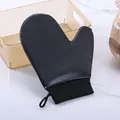Black tanning applicator mitt with thumb design and elastic cuff for self-tanning - Upgrade Ribbed Cuff Mitt / Black