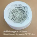 Moule en silicone pivoine 9x9x4cm pour savon artisanal, bougies et décoration de gâteaux - Grande Pivoine / Gris