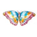 Colorful butterfly shaped foil balloon with laser pink and blue gradient for party decor - Blue Butterfly Shape Balloon