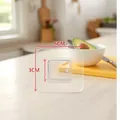 Transparent self-adhesive wall hook base 6x6cm size display for shelf mounting - 6*6cm Flat Mouth Clip / Clear
