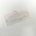 Transparent self-adhesive PVC wall hook base with dimensions 14cm x 6cm and triple slots - 104mm Long Strip Buckle / Clear