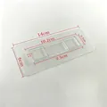Transparent self-adhesive wall rack hook sticker 14x6cm size with three bracket slots - 102mm Long Strip Buckle / Clear