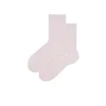 Weiche hellrosa Crew-Socken aus Baumwolle mit minimalistischer Rippenstruktur für Damen - Einheitsgröße / Hyazinthenlila