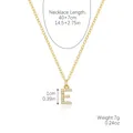 Elegant gold-plated necklace with letter E pendant encrusted with cubic zirconia - Gold - Letter E (Zircon Inlaid)