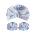 Headband And Wristbands Set Blue
