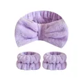 Headband And Wristbands Set Purple