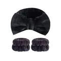 Headband And Wristbands Set Black