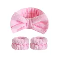 Headband And Wristbands Set Pink