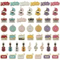 Colorful enamel musical instrument charms including piano, guitar and notes for DIY jewelry - Musical Theme Enamel Charms Mixed Set