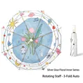 Rotating musical notation 3-fold automatic sun umbrella with silver inner coating - Silver Coating Rotating Musical Notation (3-Fold Automatic)